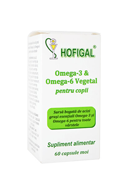 Hofigal Omega 3 si Omega 6 Vegetal pentru Copii 60cps