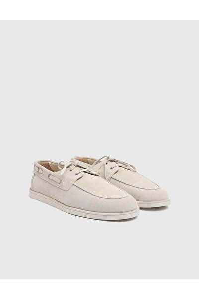 İLVİ Caelum Genuine Suede Leather Men's Beige Oxford