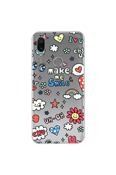 Other Xiaomi Redmi Note 7 Rainbow flowers Transparent Silicone TPU Θήκη