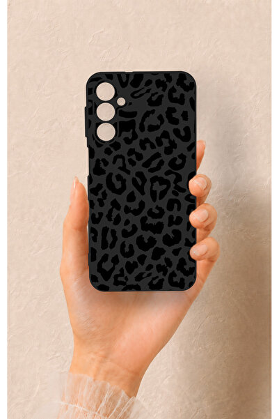 Vip Case Samsung A24 Uyumlu Siyah Leopar Desenli Silikon Kılıf
