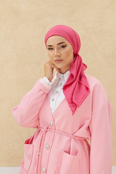Silk Home Tensel Aerobin Eşarp 03038 Fuşya Pembe Düz Renk