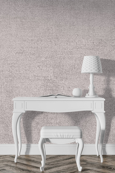 dreamwall İtalyan Sıva Düz Pudra Tekstür Desenli Tek Parça Tekstil Duvar Kağıdı