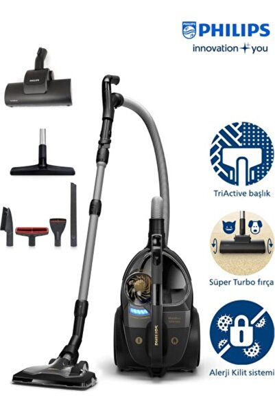 Philips Marathon Ultiamte Güçlü Elektrikli Süpürge | Toz Torbasız, Enerji Tas...