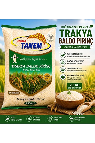 İPSALA TANEM Yaşar Agro İpsala Trakya Tanem Baldo 2,5 kg Pirinç