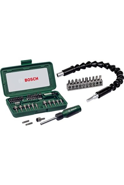 Bosch Esnek Bükülebilir Uzatma ile Manyetik Uçlı 46 Parça Cırcır Tornavida Seti