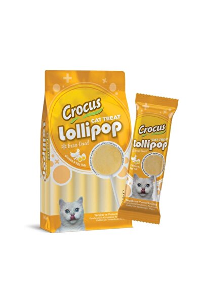 Crocus Tavuklu Ve Yumurta Sarılı Kedi Lolipop 10x1,4g