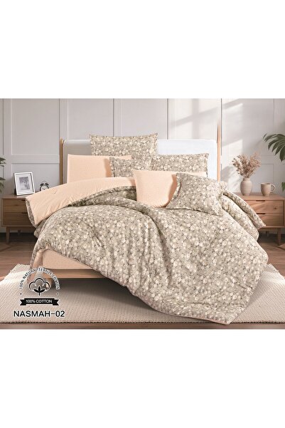 Red Rose Nefren Summer Bedspread Set 100% Cotton Full Filling 8 Pieces Luxury...