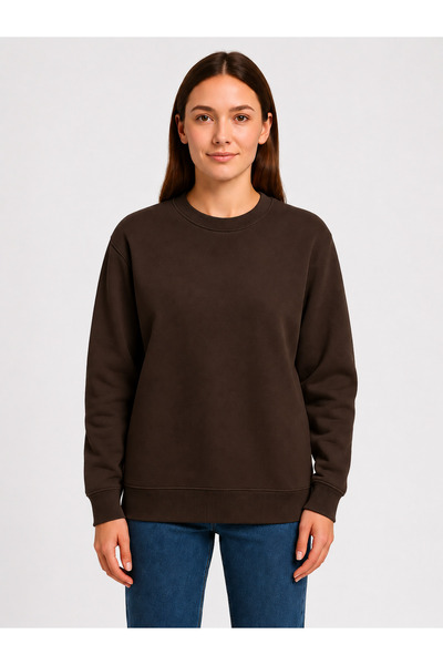 luci sports Unisex 3 Yarn Winter Oversize 0-Collar Sweatshirt