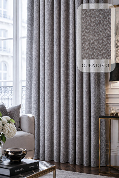 QUBA DECO Perdele groase din jacquard cu model pentru sufragerie, living, dor...