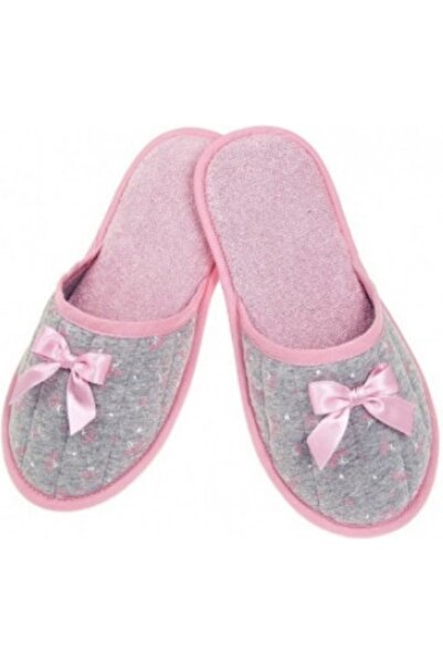 Amaryllis Slippers Γυναικεία υφασμάτινη παντόφλα, ροζ, φλοράλ, βαμβακερή, ελλ...