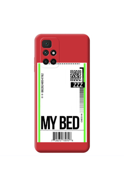 Other Xiaomi Redmi 10 2022 My Bed ZZZ Red Colored Silicone TPU Θήκη