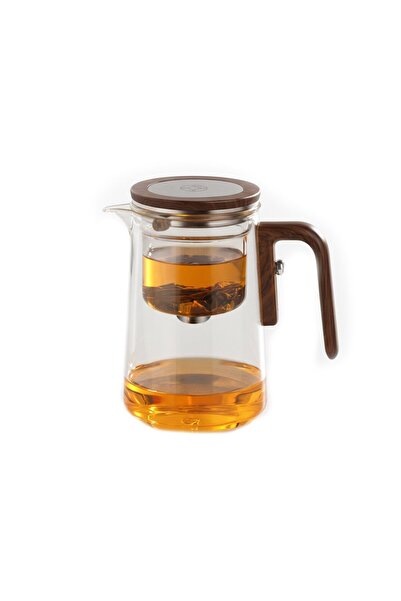 NEXTLY Ceainic de sticlă cu infuzor, NEXTLY, 600 ml, Sigiliu magnetic, Filtru...
