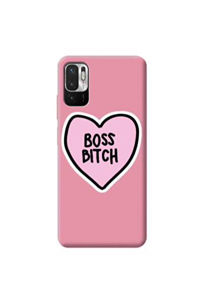 Other Xiaomi Redmi Note 10 Pro 5G Boss Bitch Pink Colored Silicone TPU Θήκη