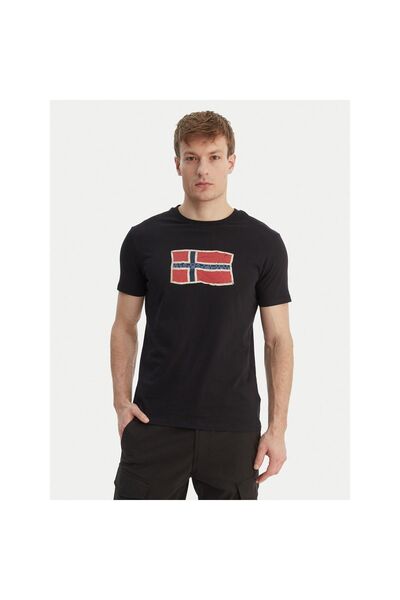 Napapijri Tricou bărbătesc NP0A4FZB9411 Negru