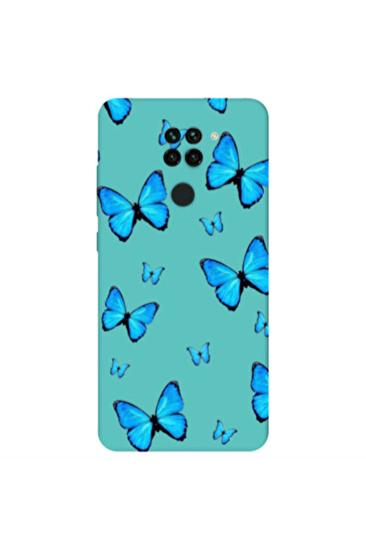 Other Xiaomi Redmi Note 9 Mix Butterfly Turquoise Colored Silicone TPU Θήκη