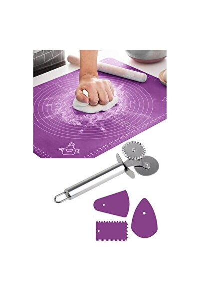 Empressco Flexible Silicone Dough Rolling Mat and Pizza, Pastry Set, 3-Piece ...
