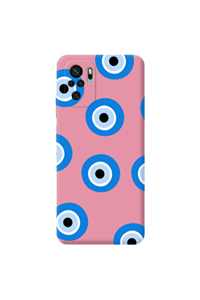 Other Xiaomi Redmi Note 10S Evil eyes beads Pink Colored Silicone TPU Θήκη