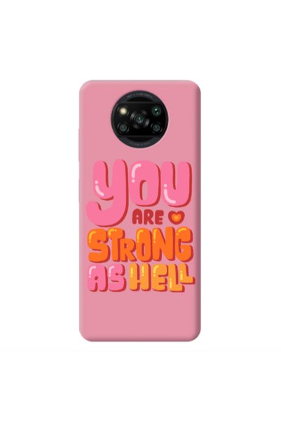 Other Xiaomi Poco X3 /X3 Pro You are Love Strong Pink Colored Silicone TPU Θήκη