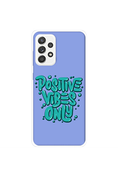Other Samsung A33 Positive Vibes Only Light Purple Colored Silicone TPU Θήκη