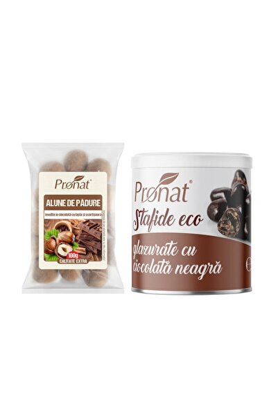 Pronat Organic Chocolate Delicacies Package: Almond Truffles and Raisins Glaz...