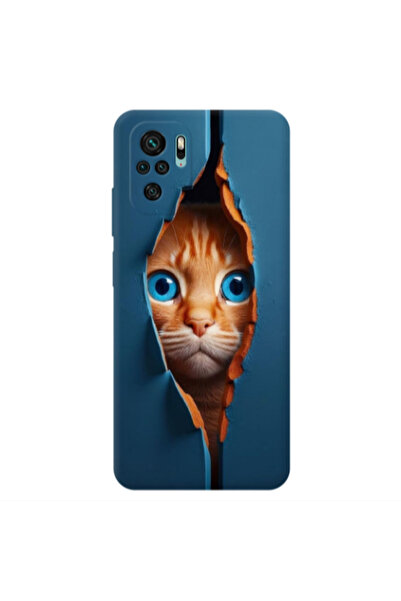 Other Xiaomi Redmi Note 10S Cat Blue Eyes Transparent Silicone TPU Θήκη