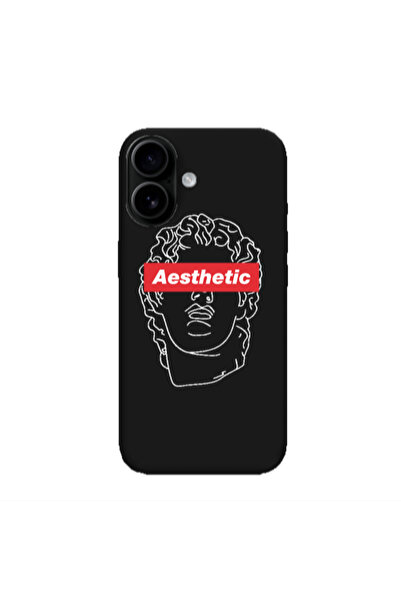 Other Apple Iphone 16 Aesthetic Black Colored Silicone TPU Θήκη