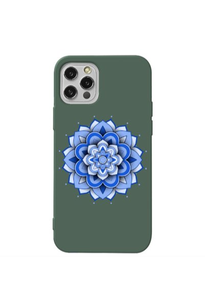 Other Apple iPhone 12 Pro Max Manadala D9 Dark Green Colored Silicone TPU Θήκη