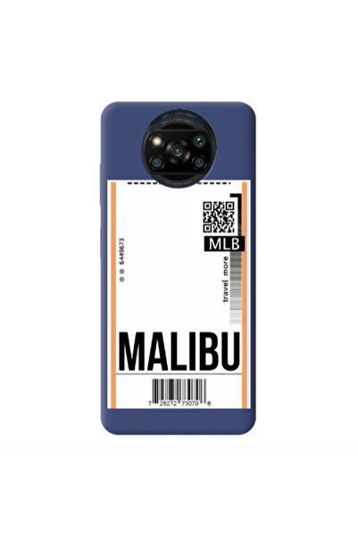 Other Xiaomi Poco X3 /X3 Pro Malibu Travel More Dark blue Colored Silicone TP...