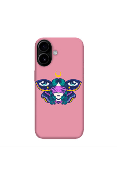 Other Apple Iphone 16 plus Eye in my ear Pink Colored Silicone TPU Θήκη