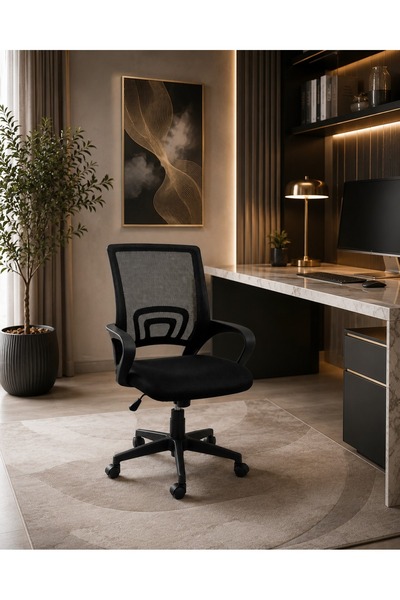 N.zone Modern Design Ergonomic Mesh Office Chair with Armrests and Swivel Bas...