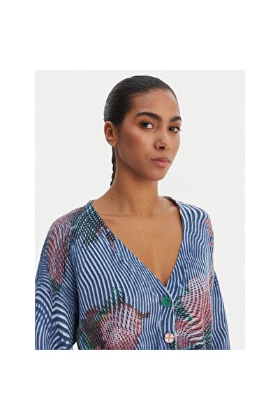 Desigual Cardigan de damă 26SWJF19 Albastru