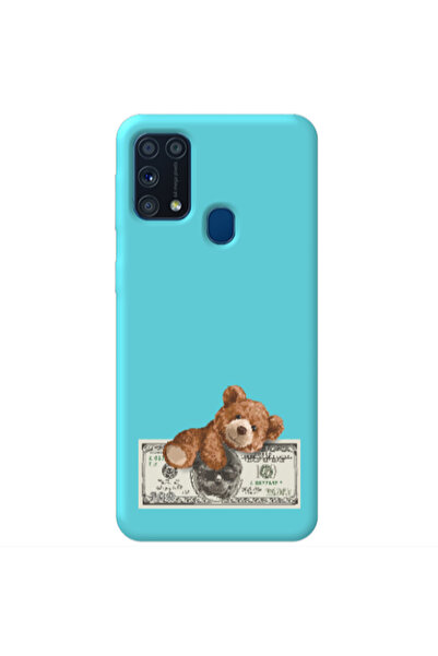 Other Samsung M31 Money Style Turquoise Colored Silicone TPU Θήκη