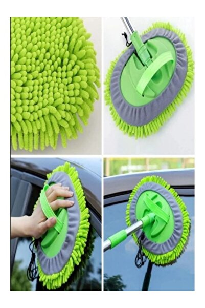 DOFİX Çok Fonksiyonlu 2 In 1 Mikrofiber Araba Yıkama Fırçası Teleskopik Oto M...