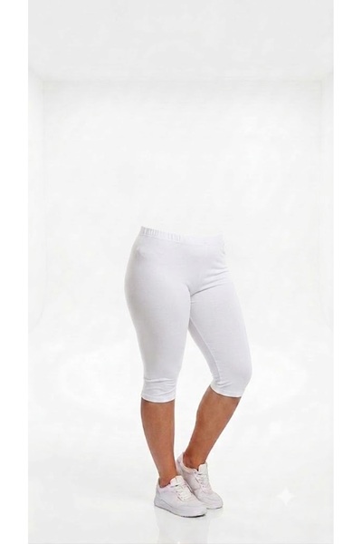Altınay 3 Pieces of Plus Size Women's Capri Leggings 92% Cotton, 8% Elastane