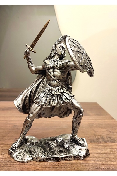 Antioch Art And Design Truva Savaşçısı Achilles Biblo 24 Cm Özel Tasarım Deko...