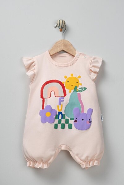 mandalinsbaby Patterned Baby Girl Shorts Jumpsuit