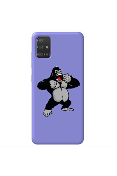 Other Samsung A71 Angry Gorilla2 Purple Colored Silicone TPU Θήκη