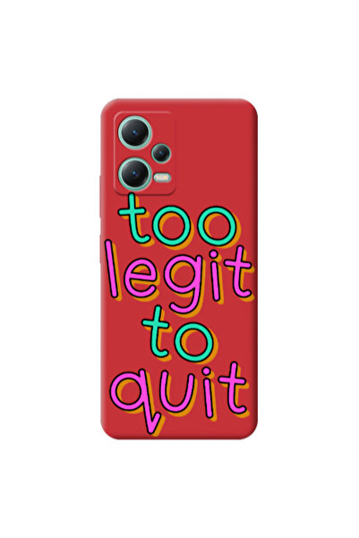 Other Xiaomi Redmi Note 12 Pro 5G Too Legit To Quit Red Colored Silicone TPU ...
