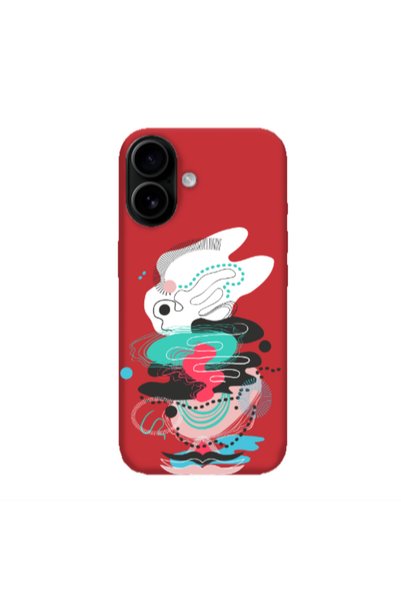 Other Apple Iphone 16 plus Abstract 50 Red Colored Silicone TPU Θήκη