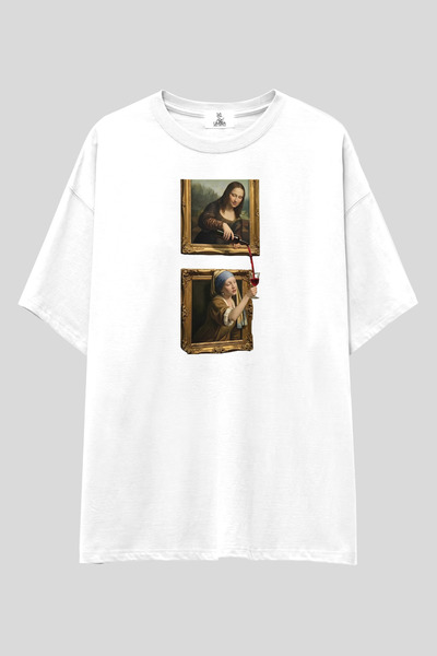 UmbraWear Art for T-Shirt |   Unisex 100% Cotton Mona Lisa & Girl with Pearl ...