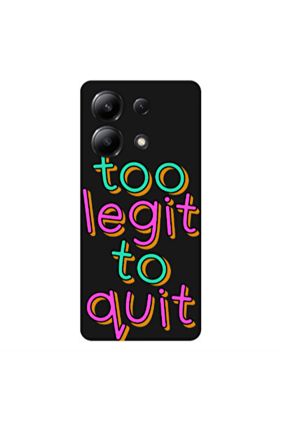 Other Xiaomi Redmi Note 13 4G Too Legit To Quit Black Colored Silicone TPU Θήκη