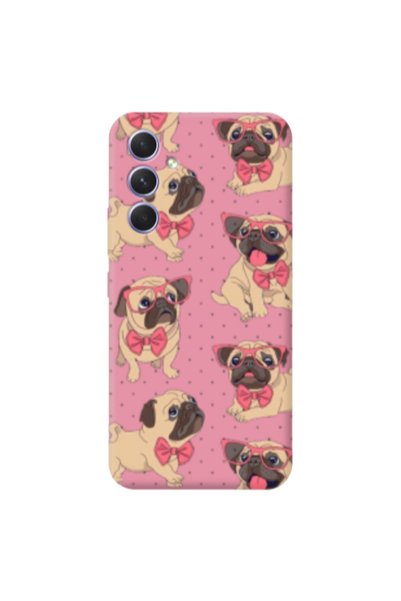 Other Samsung A26 Dog Spectacled Pink Colored Silicone TPU Θήκη