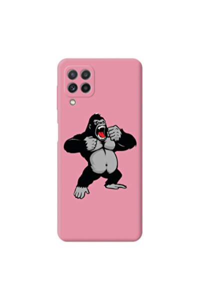 Other Samsung A22 4G Angry Gorilla2 Pink Colored Silicone TPU Θήκη