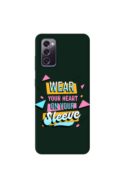 Other Samsung S20 FE Wear Your Heart Dark Green Colored Silicone TPU Θήκη