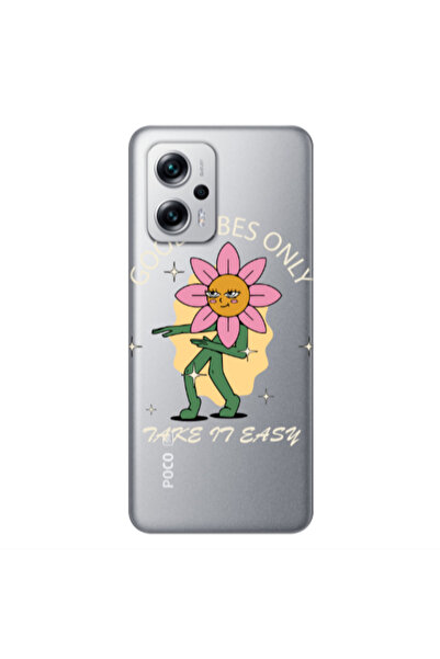 Other Xiaomi Poco X4 GT Good Vibes Only Transparent Silicone TPU Θήκη