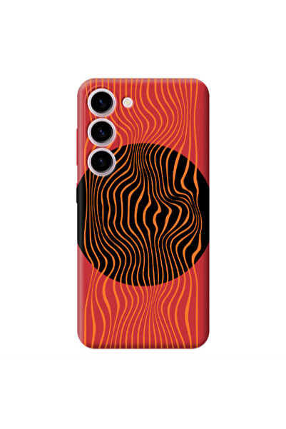 Other Samsung S23 Plus Trapezoidal lines Red Colored Silicone TPU Θήκη