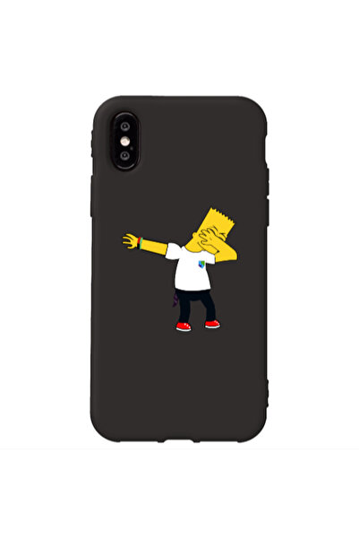 Other Apple iPhone X Simpsons2 Black Colored Silicone TPU Θήκη