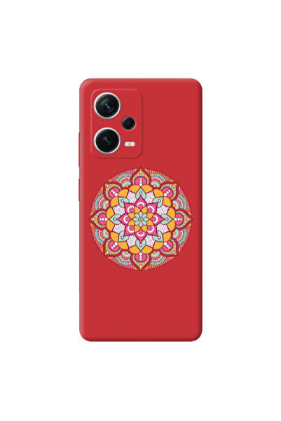 Other Xiaomi Poco X5 Mandala D103 Red Colored Silicone TPU Θήκη