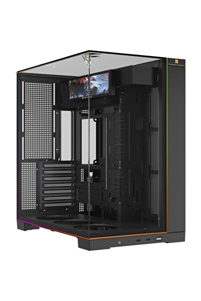 ThermalRight A70 Vision ARGB ATX Case, 270° Tempered Glass, 9.16" LCD, Black
