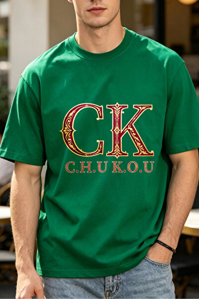 Fleck تيشيرتات كلاسيكية للرجال بتصميم CK C H U K O U تيشيرتات مطبوعة للرجال